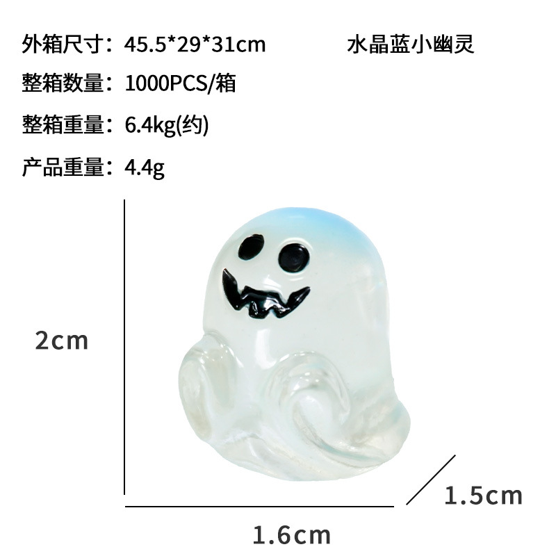 Figura de esqueleto masculino sin rostro, pequeño fantasma de cristal, regalo de Halloween, decoración transfronteriza al por mayor, nuevo modelo de moda