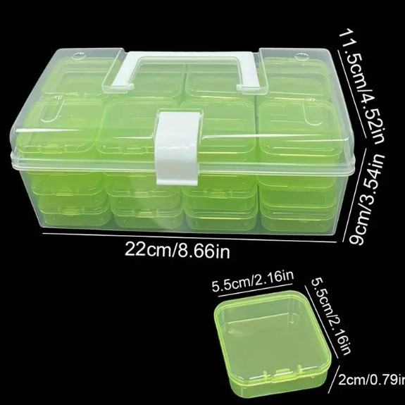 Nueva anti-oxidación caja de almacenamiento de plástico transparente portátil de gran capacidad a prueba de polvo collar pendientes caja de joyería de acabado