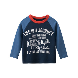 K-Style of Kidsren's Clothing 2025 Spring New Kidsren's Long-Sleeved T-Shirts Boys' Bottoming Shirts Baby Clothes Dropshipping