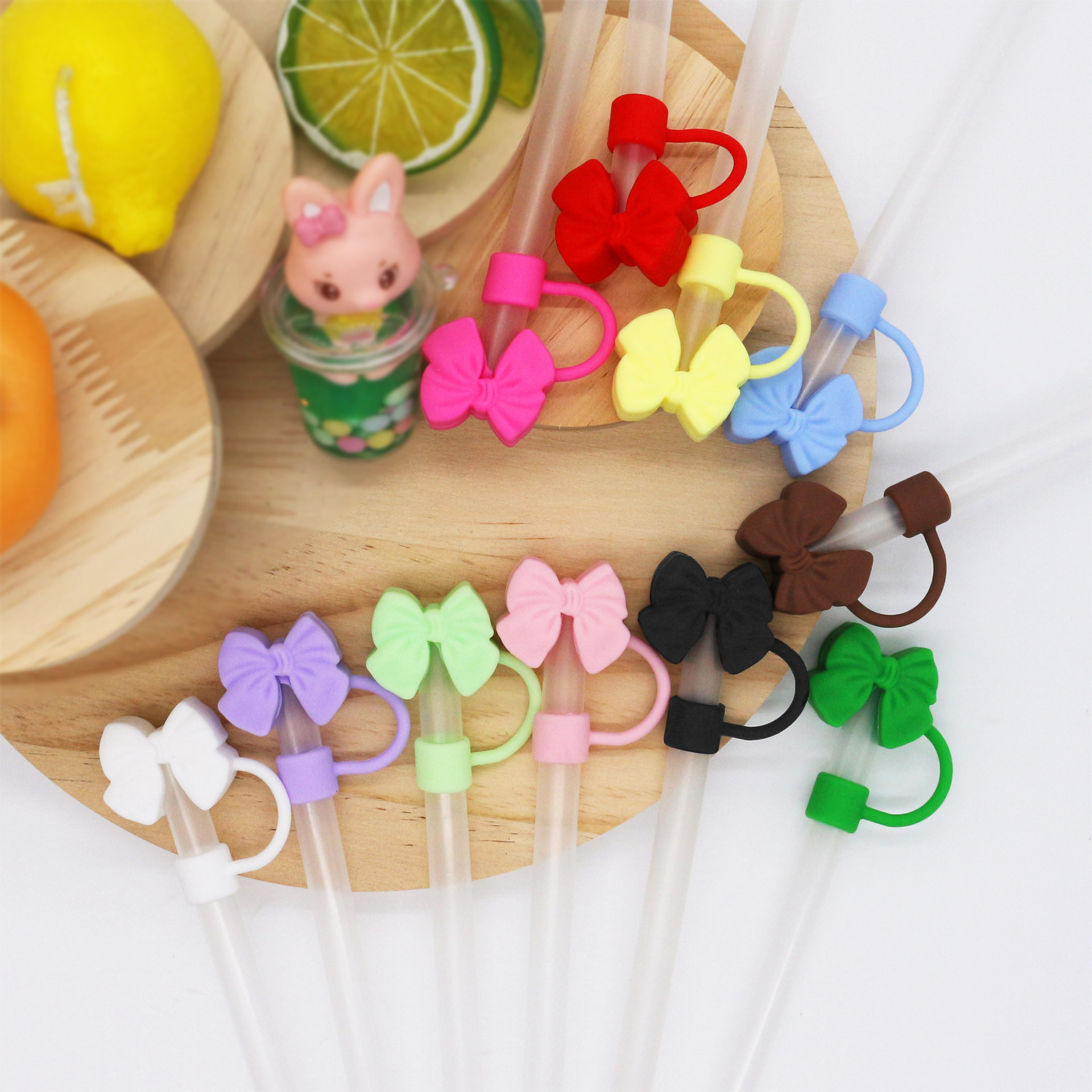 Fabricante de 10mm pequeño arco tapón de paja Stanley silicona tapón de paja Stanley cubierta de polvo al por mayor