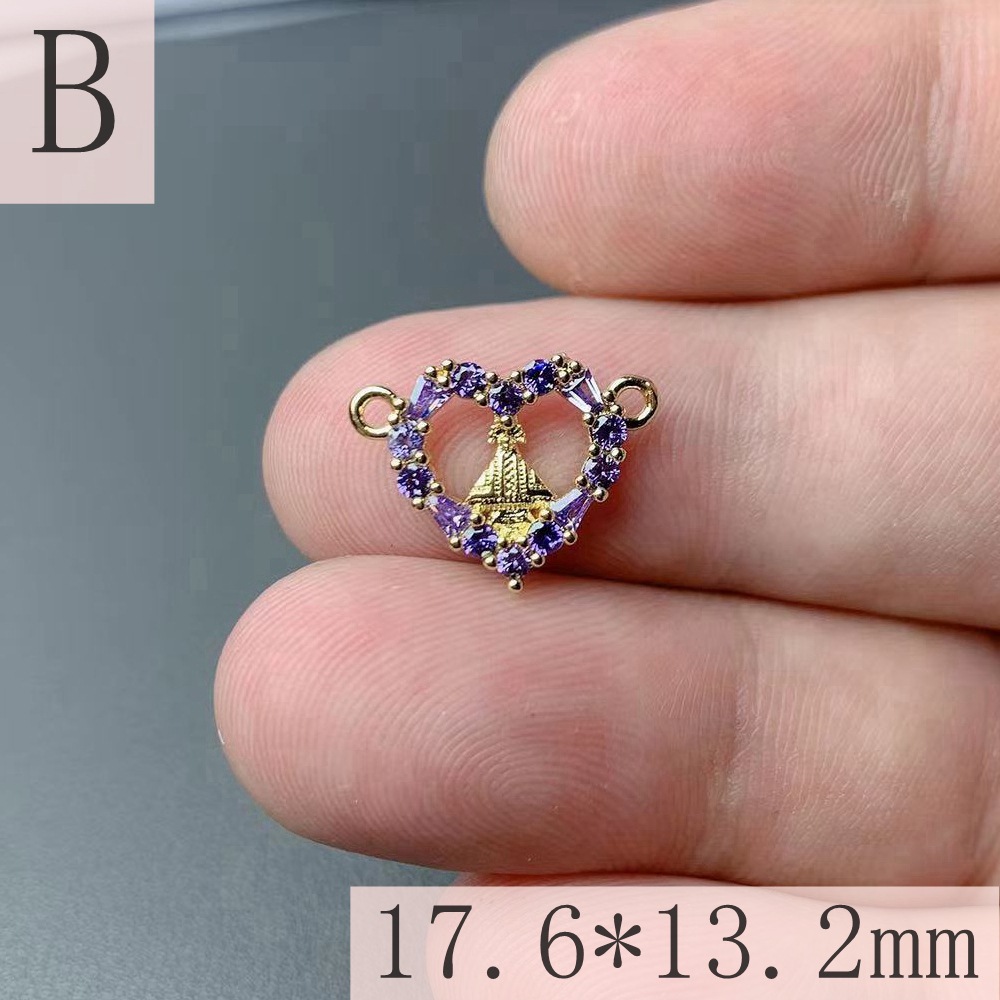 4g Weight Pendant Jewelry Making Type Rhinestones Inlay Material DIY Jewelry Accessories Classification 1 Piece Quantity Copper Material Totem, Heart Shape Pattern Inlay Design Simple Style, Classic Style Style 1 Piece Copper Rhinestones Totem Heart Shape Pendant 4