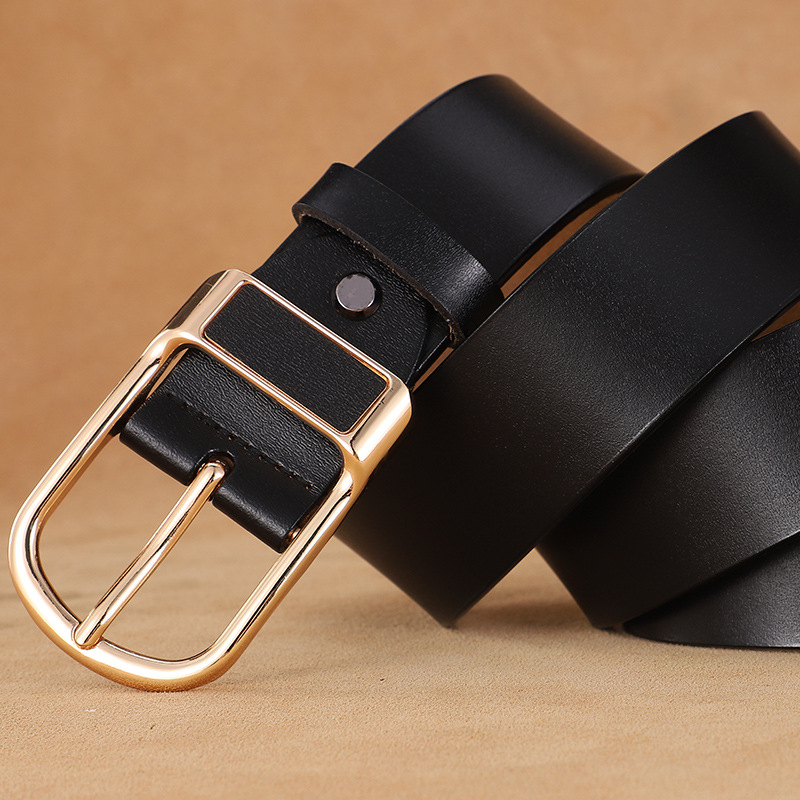 Cintura da uomo per tutti i bovini, allungata, casual, in doppia pelle, con fibbia ad ago vintage, in pelle da uomo_voghion.com