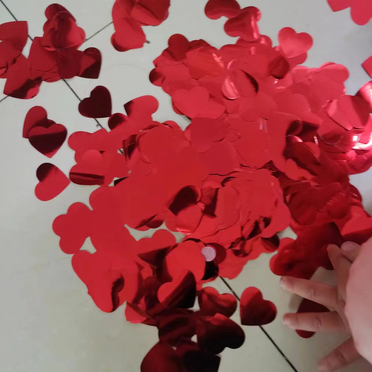 10g colorido 2.5cm confeti de amor fiesta de bodas de San Valentín sosteniendo pétalos globos transparentes relleno de bola de olas