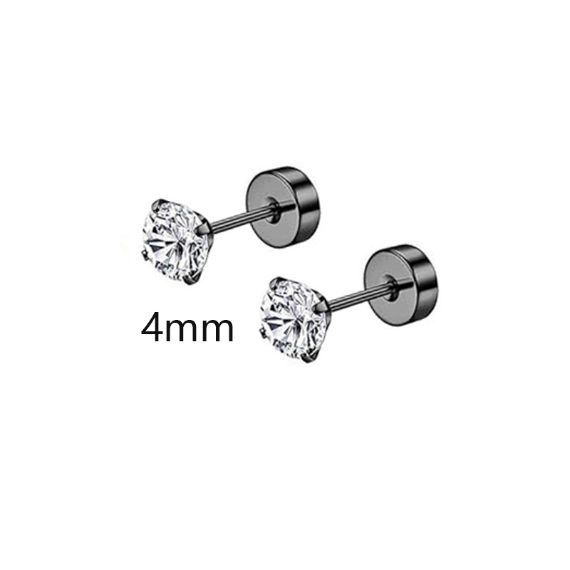 Orecchini piercing in acciaio inossidabile all'ingrosso da 2-5 mm, a quattro punte, in zircone, per naso e labbro, gioielli per le orecchie_voghion.com