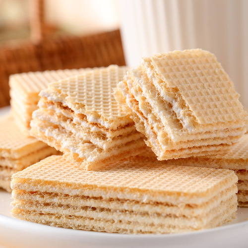 Soy Milk Wafer Biscuits Office Leisure Snacks Afternoon Tea Bulk Wholesale Filled Biscuits Pastry Box