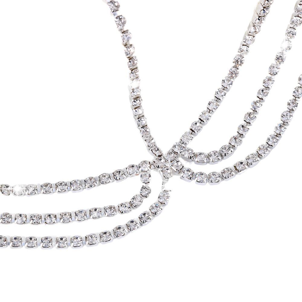 Personalidad de la moda sexy de las mujeres de múltiples capas de la cara de la joyería de la cara cadena europea y americana transfronteriza venta caliente