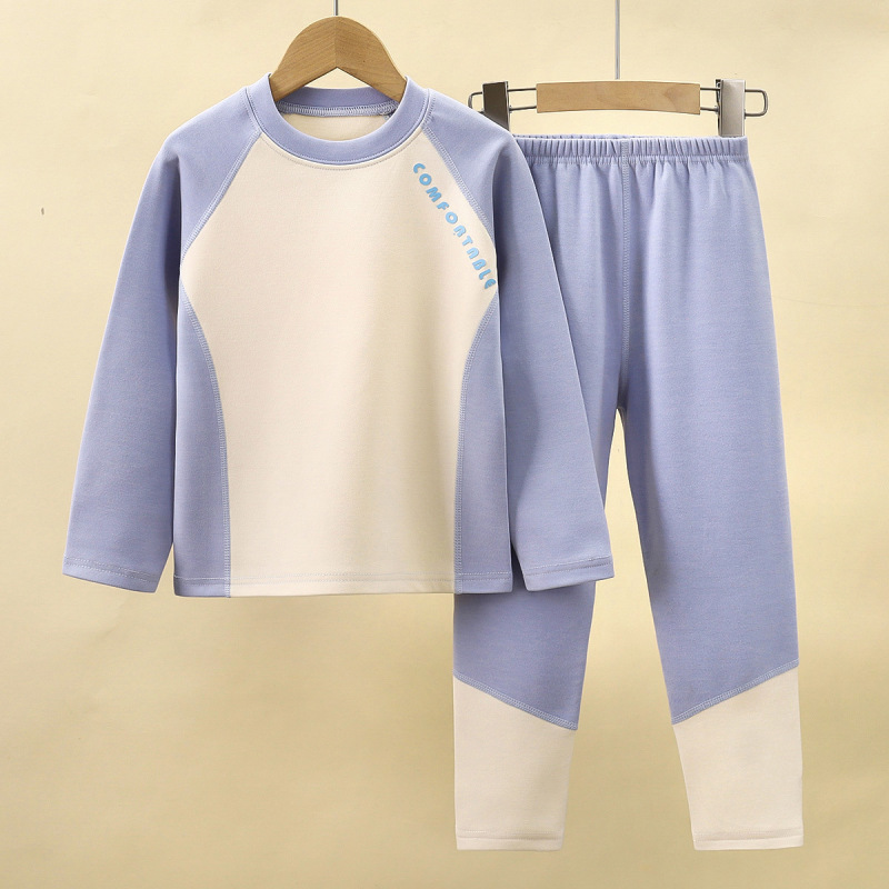 儿童加厚保暖内衣套装男女童秋冬绒家居服中大童睡衣宝宝秋衣裤长|undefined