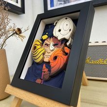 火影忍者3D立体画手工鸣人晓组织送男友装饰画动漫生日礼物挂画