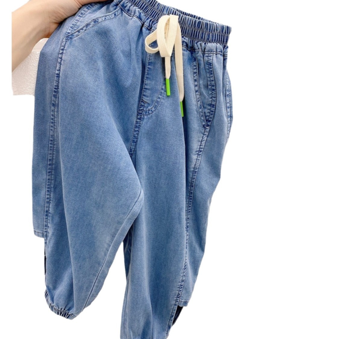Nuevos pantalones infantiles de verano delgados jeans de tendencia para hombres y mujeres, pantalones anti-mosquitos, pantalones casuales frescos para bebés image 5