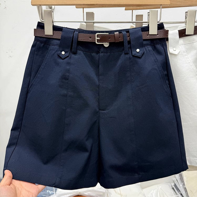 Washed Cotton Work Shorts for Women, Summer Thin Casual Wide-Leg Mid-Length Pants, Petite Loose-Fitting Suit-Style Five-Point Pants, Trendy Washed Cotton Work Shorts for Women, Summer Thin Casual Wide-Leg Mid-Length Pants, Petite Loose-Fitting Suit-Style Five-Point Pants, Trendy