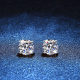 925 silver earrings D color moissanite earrings classic four-claw moissanite earrings Seiko temperament simple earrings wholesale