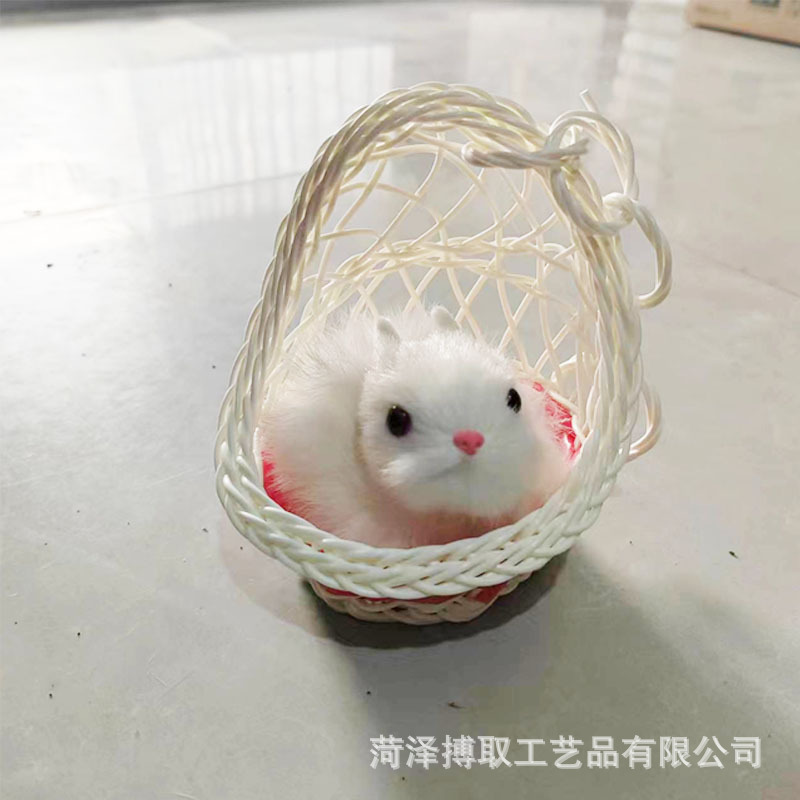 장미 빨간 바구니 토끼