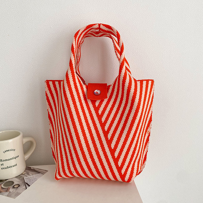 Women's Small Polyester Stripe Vintage Style Classic Style Open Bucket Bag display picture 8