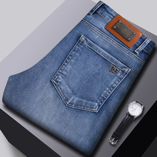 春夏新品牛仔裤男 高端欧货修身小直筒跨境外贸1:1欧美潮牌裤子