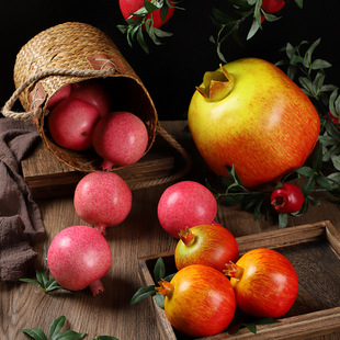 Simulation pomegranate fake fruit model foam large pomegranate model room decoration ornaments photography props children's teaching aids