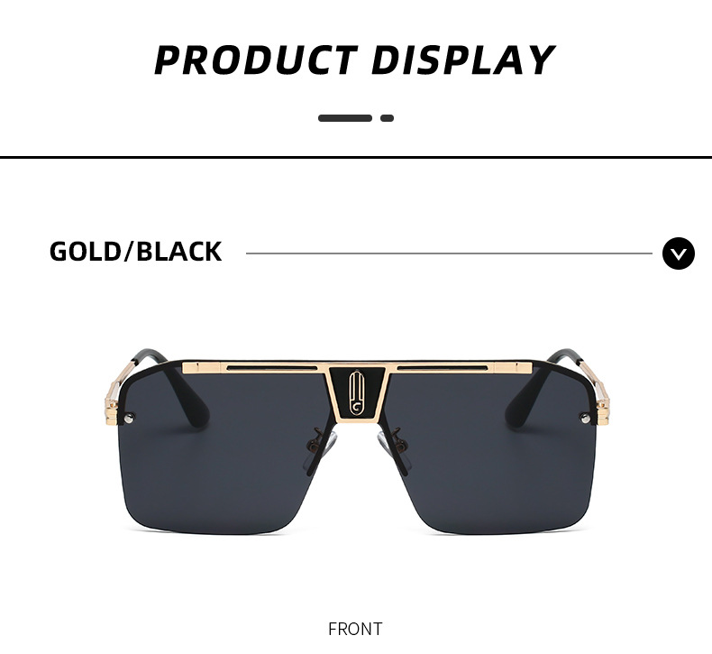 Exaggerated Solid Color Pc Square Full Frame Men's Sunglasses display picture 3