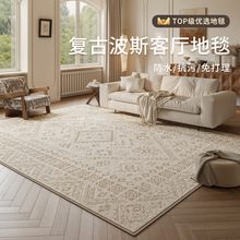 地毯客廳法式復古波斯風家用地毯大面積免洗可擦高級感地墊跨境