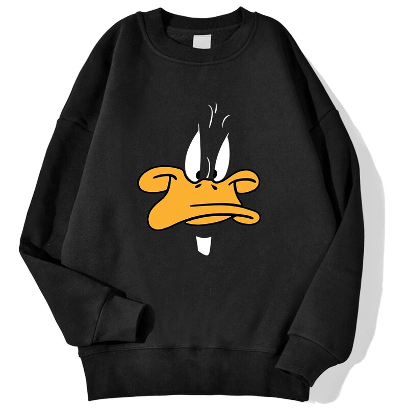 Cartoon Duck Personalized Printed Men's Sweatshirt Hip-Hop Autumn Warm Sweatshirt Casual Fashion Sweatshirt Harajuku Large Size