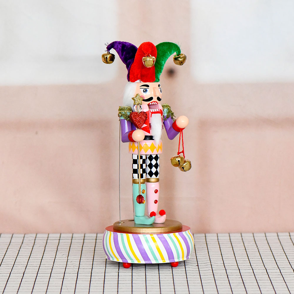 Navidad regalos navideños cascanueces caja de música giratoria clown campana de circo atmósfera