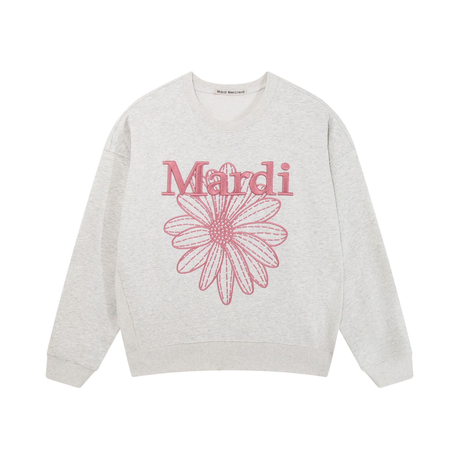 Embroidered oatmeal/powder / One size fits all