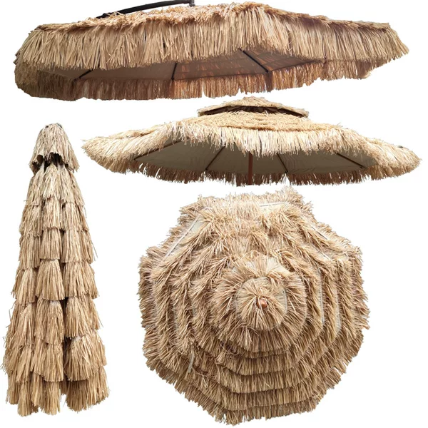 Outdoor Thatched Umbrella Polyester Sunshade Umbrella Cloth Replacement Sun Protection Rainproof Cloth Garden Straw Umbrella Cloth Replacement