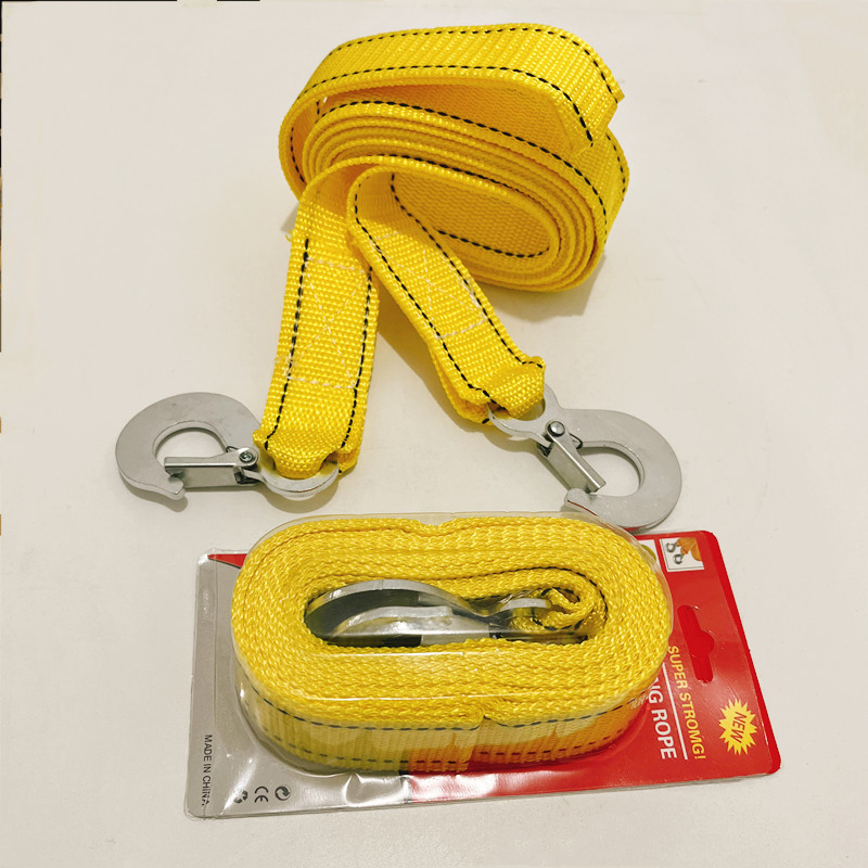 Emergency trolley rope traction rope 3 m 3 t blister card paper packaging trailer rope for self-driving travel strong trailer belt