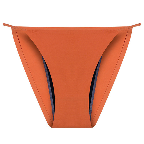 Summer Four Layers Physiological Period Underwear Ice Silk Seamless Leak-proof Menstrual Triangle Panties Women's Large Size 