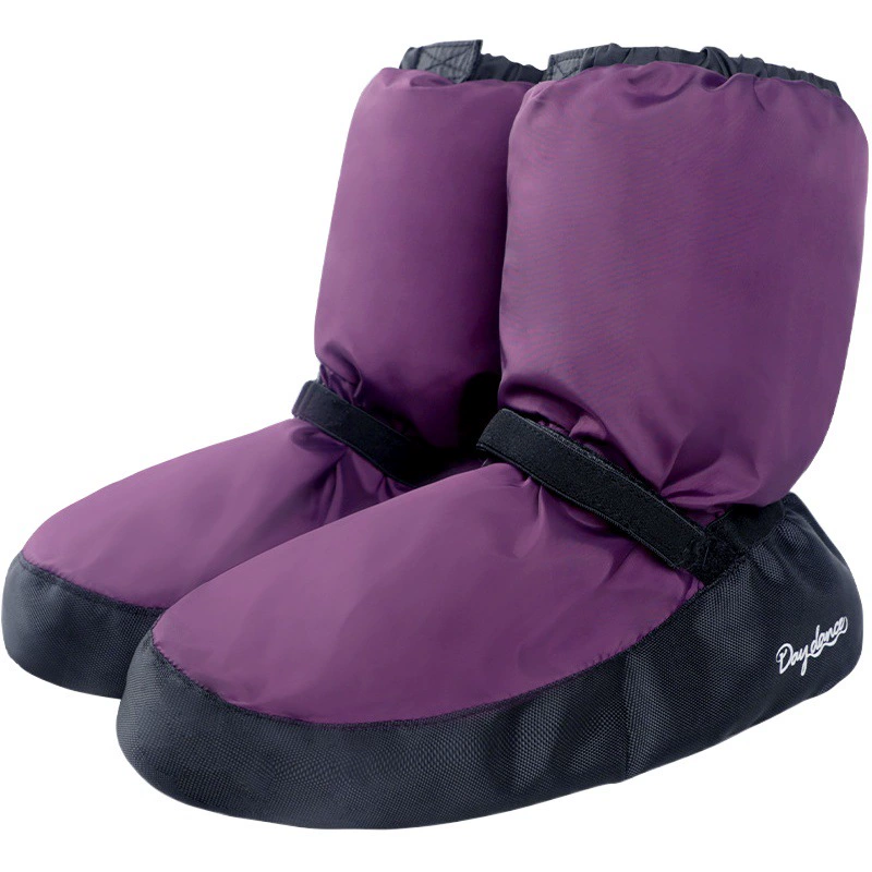 Оптовая продажа обуви для танцев для взрослых, женская зимняя хлопковая обувь на толстой подошве, балетки, теплые танцевальные ботинки на флисовой подкладке