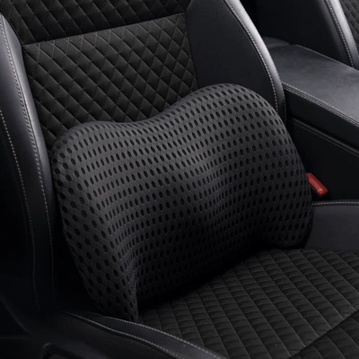car cushion car waist cushion: Waist support - mesh-breathable-black-391230
