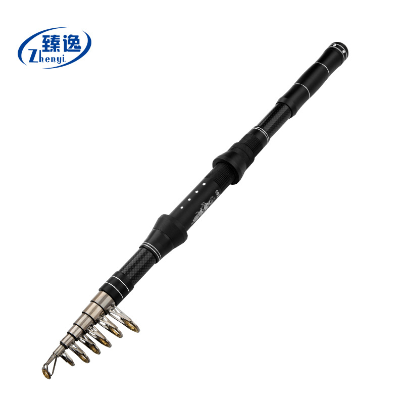 Viaje portátil de sección corta rod de lanzamiento de rod de pesca carbono