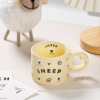 Capacious measuring cup with glass, cartoon high quality ceramics, Birthday gift, wholesale