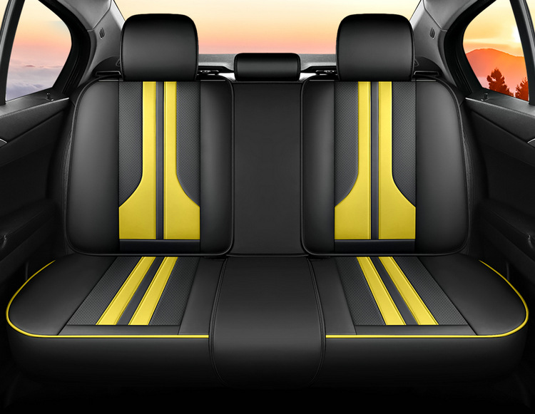 Car Nappa Leather Full-Coverage Seat Cushion, All-Season Universal Model, Light Luxury High-End Car Seat Cushion, Seat Cover, Protective Cover