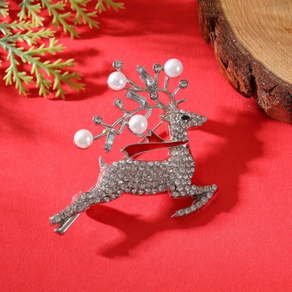 Retro hertengewei reversspeld heren jas accessoire strass broche_voghion.com