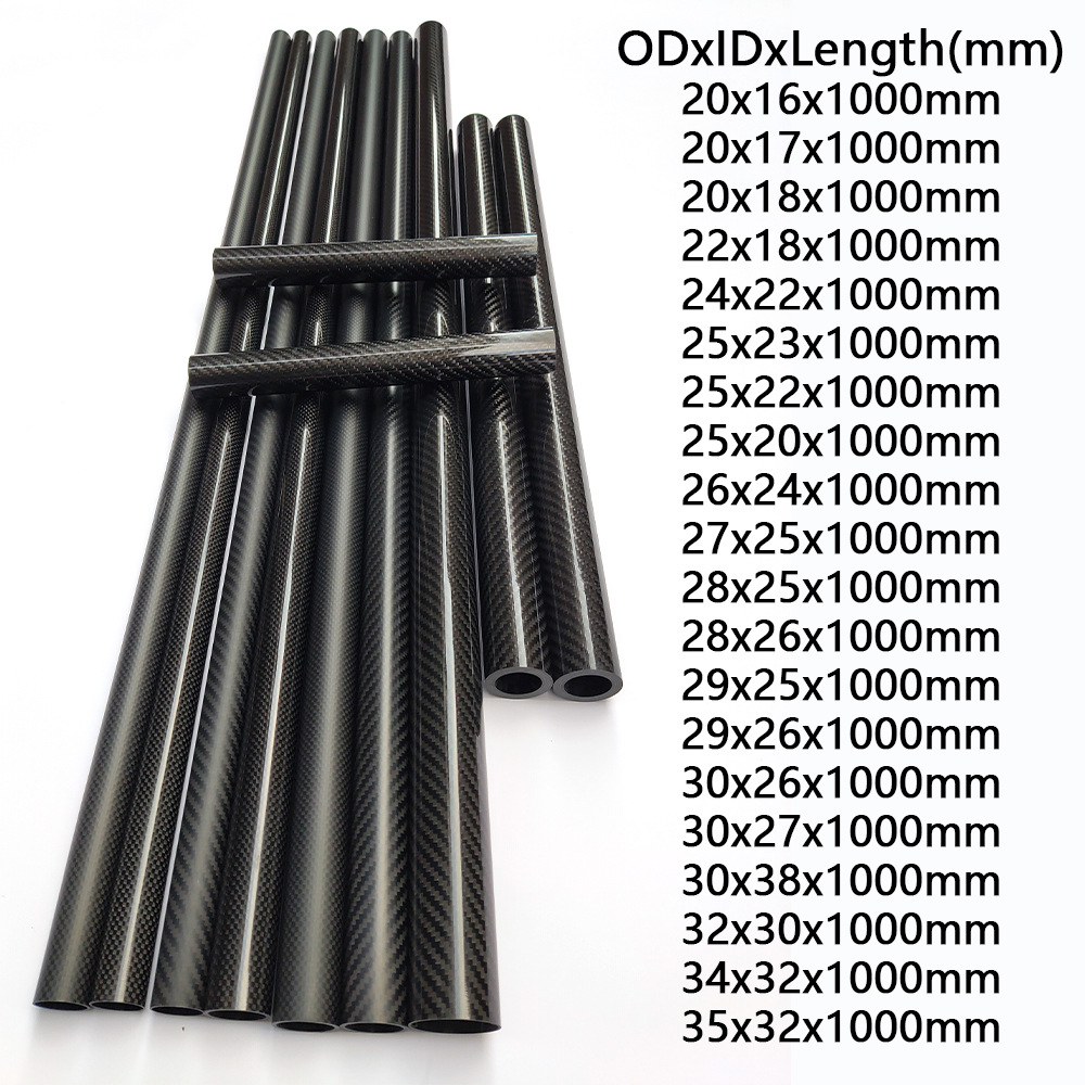 3k碳棒纤维碳素定 制碳管斜纹/平纹哑光/光泽饰面方形高强度模量