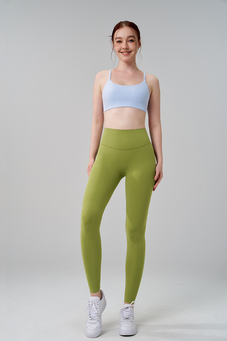 Fitness Sport Style Solid Color Nylon Super Elastic Lycra No Size Collarless Active Bottoms Pants display picture 37