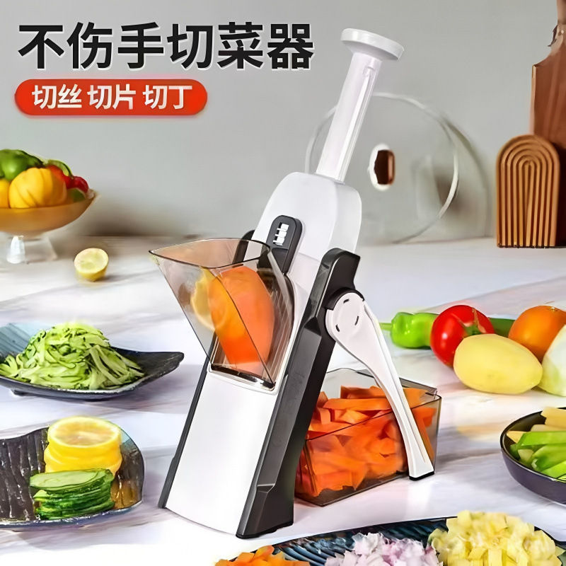 Cortador de verduras multifuncional transfronterizo para cortar y cortar y raspar varios usos para el hogar y la cocina comercial en todo un artefacto de corte de verduras