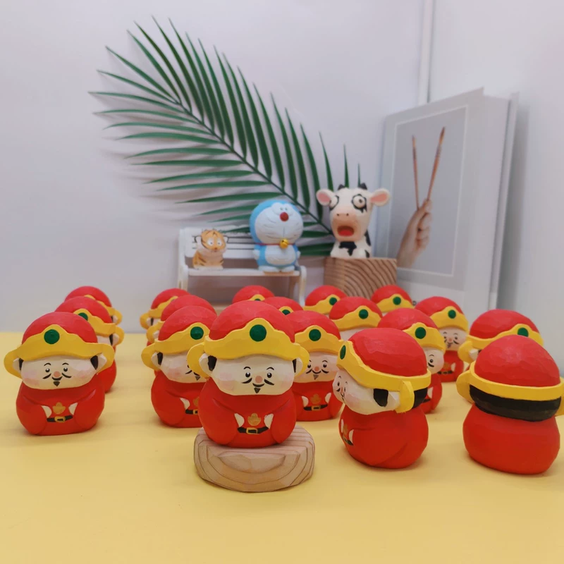 Деревянная фигурка бога богатства ручная резьба