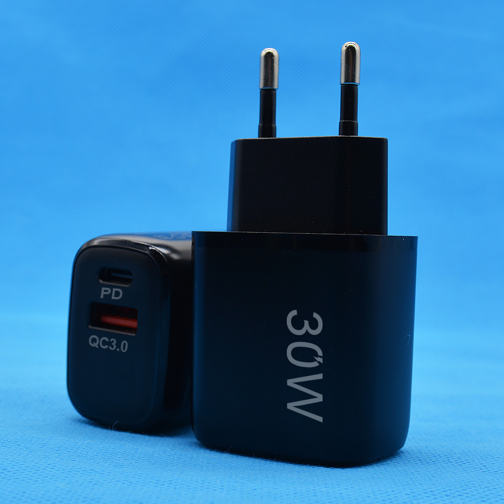 30W 통통한 A+C--검은색 유럽 표준