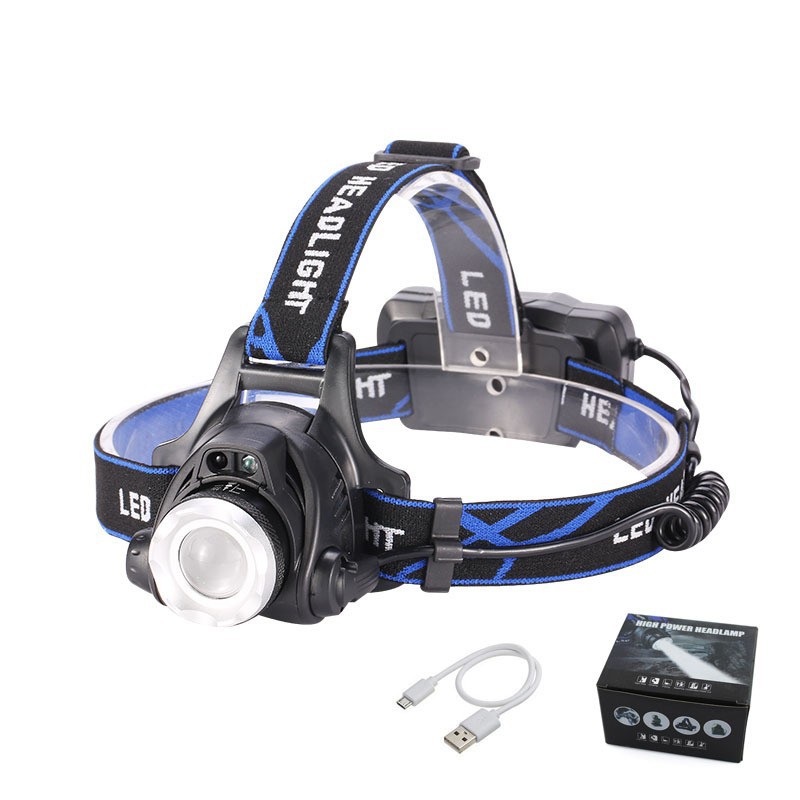 Transfronterizos T6 luz de pesca recargable USB luz de zoom al aire libre luz de emergencia luz de inducción luz de cabeza al por mayor