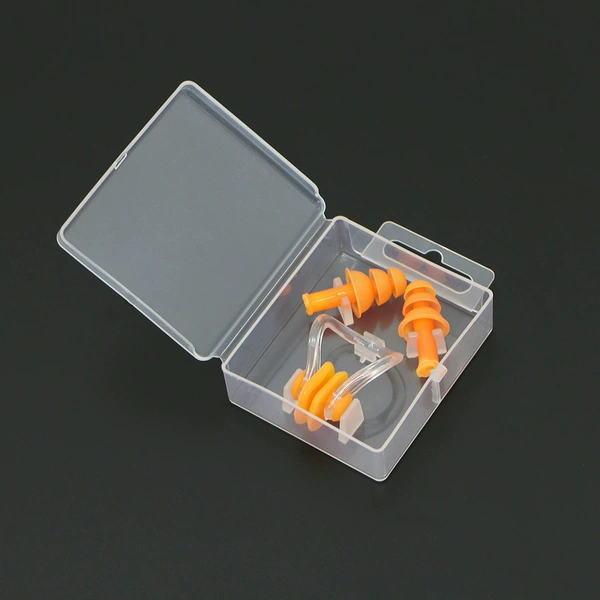 ➤◈✶╬.✪✫☽☽✫✪Orange - Boxed Ear Plugs Nose Clip ✪✫☽☽✫✪