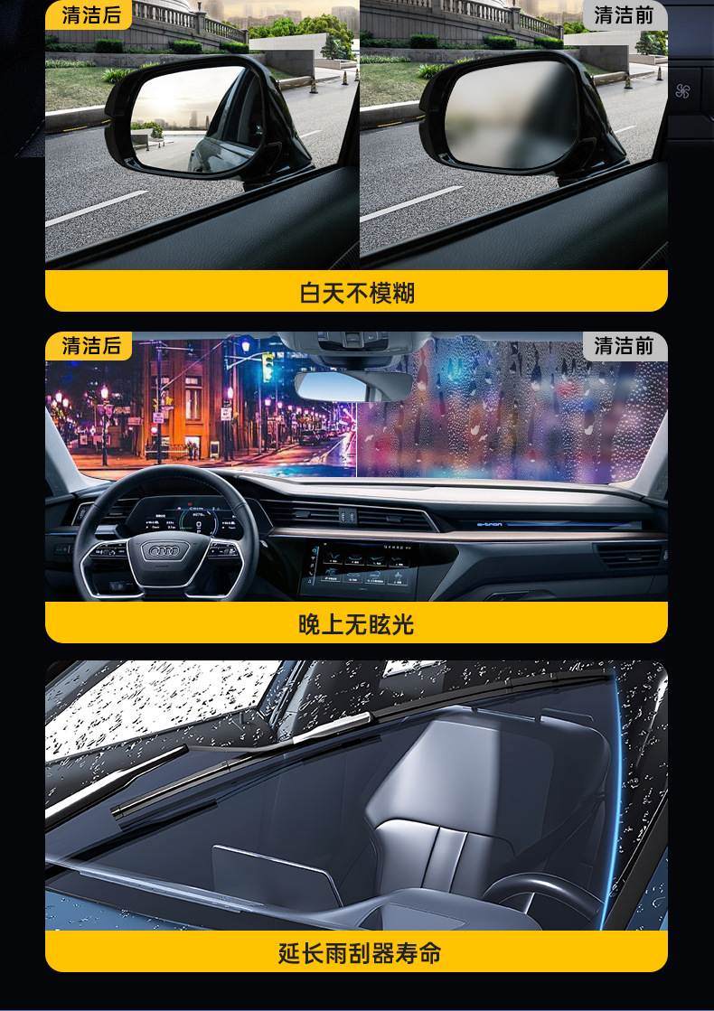 Glass Oil Film Removal Cream Car Glass Cleaning Cleaner Decontamination Car Wash Water Wax Decontamination Cleaning Agent