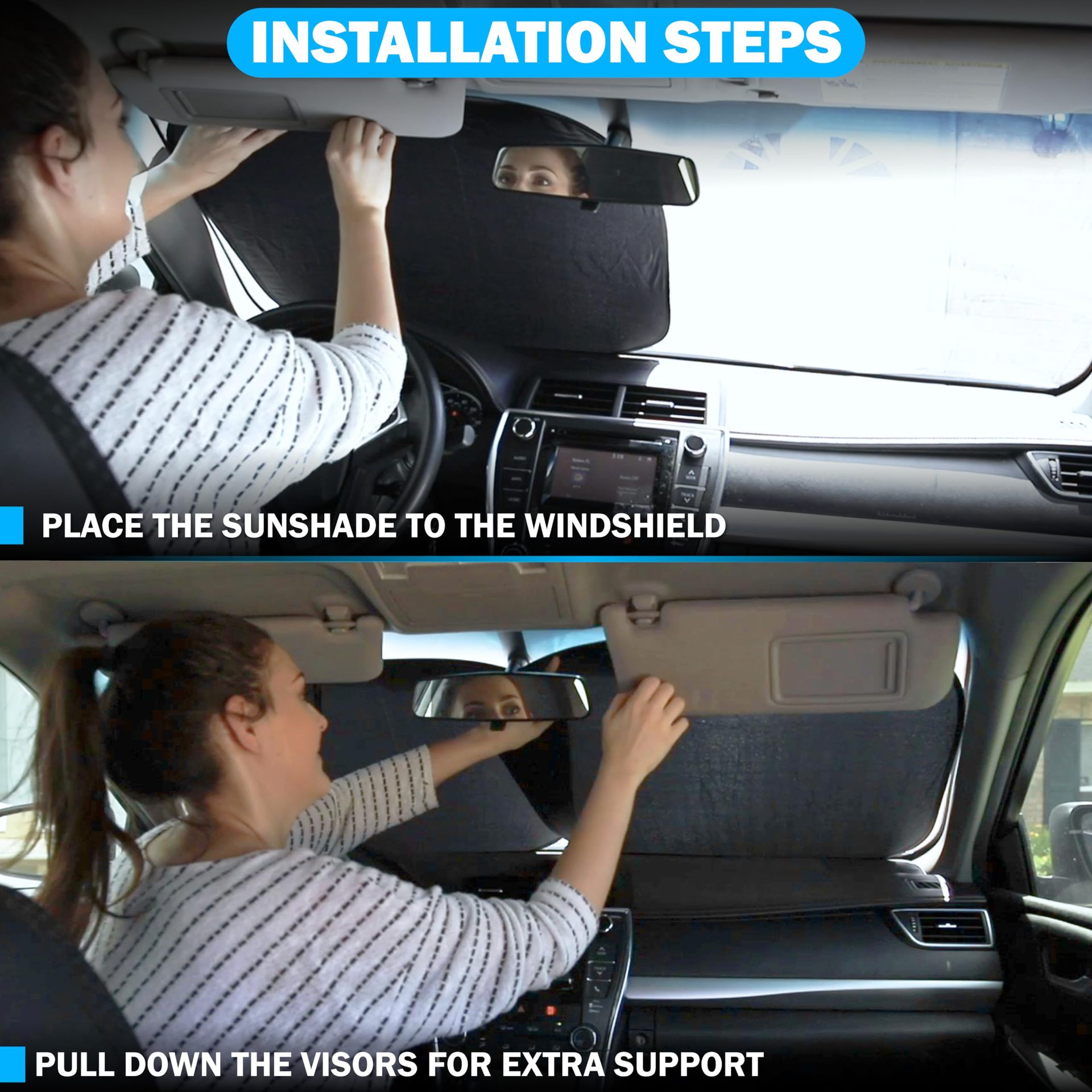 Foldable custom car windshield sunshade, car side sunshade, sun protection sunshade, light-blocking car sunshade