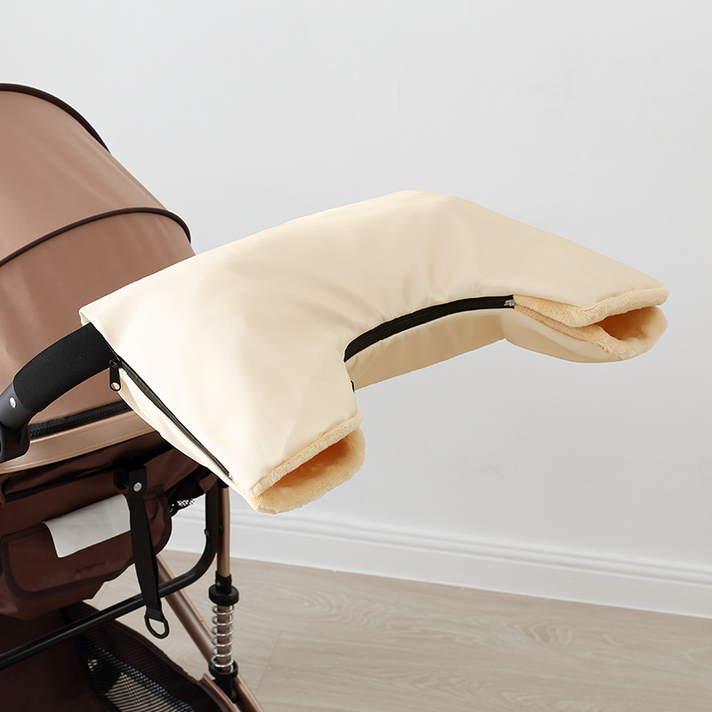 Cochecito de bebé guantes calientes accesorios de cochecito de invierno cochecito forrado de lana a prueba de viento a prueba de lluvia a prueba de frío guantes calientes