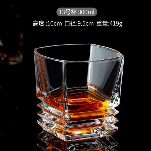 Vaso de whisky, vaso de vidrio de cristal doméstico nórdico, vaso de cerveza creativo, vaso de licores de bar