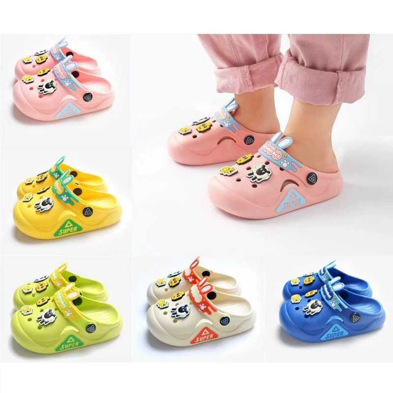 2023 летняя новая овечья обувь для больших маленьких и средних детей с дырками оптом, ощущение экскрементов Баотоу, пляжная обувь