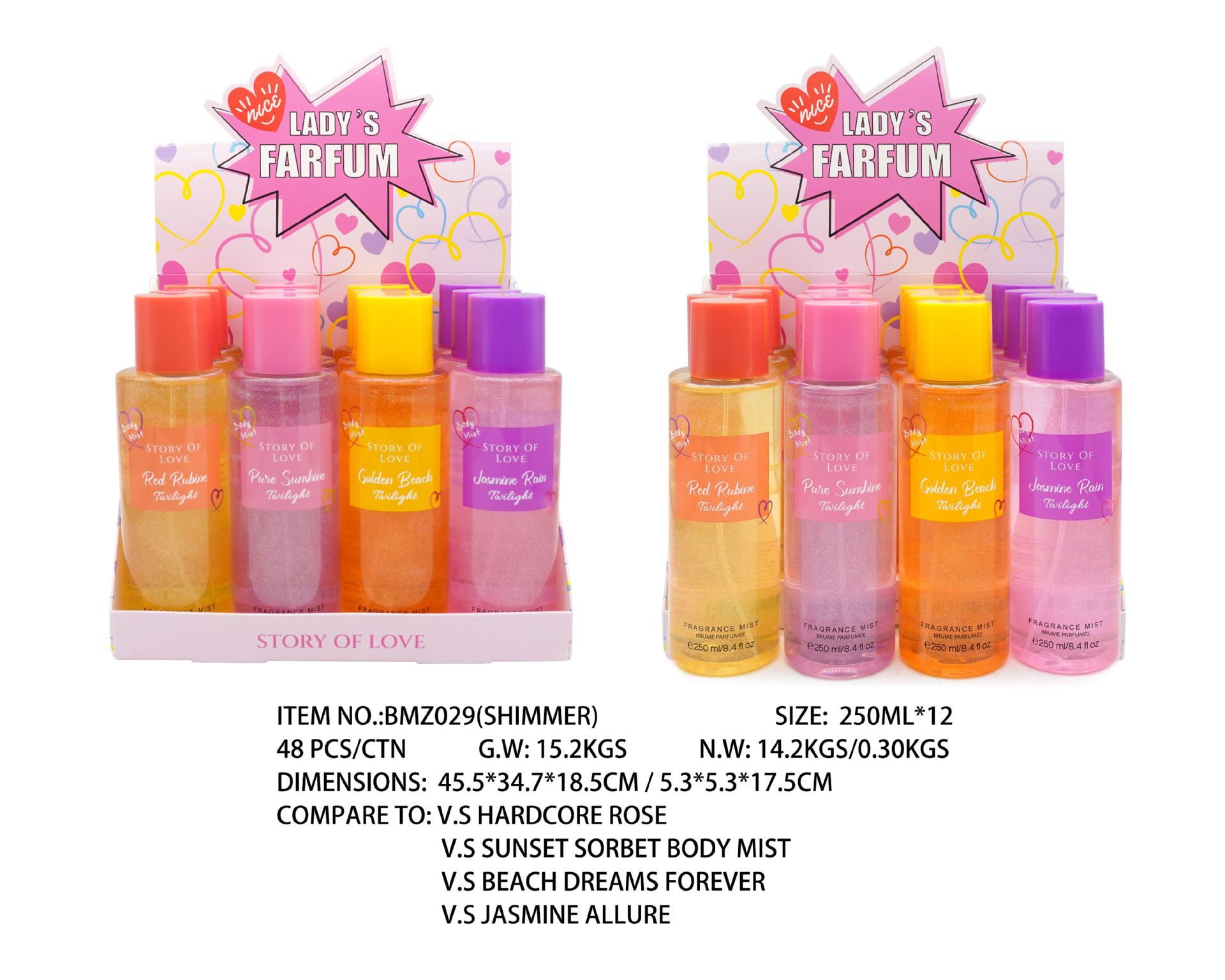 Perfume para mujeres 250ml spray corporal comercio exterior sudeste asiático sudamericano fragrancia para hombres estand paquete de muestra especial image 34