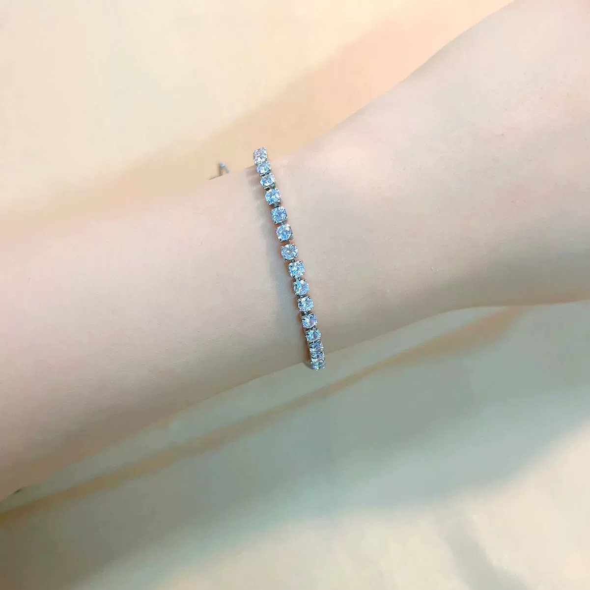 Bracelet, камень инкрустирован цирконом, кольцо, простой и элегантный дизайн, стиль высокого качества, европейский стиль