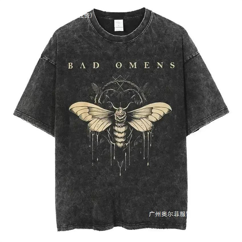 Bad Omens Band Music Tour 2024 Washed T-Shirt Retro 90 s Men Bad Omens Band Music Tour 2024 Washed T-Shirt Retro 90 s Men