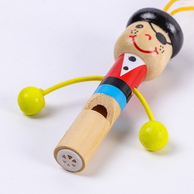 Juguetes de silbato pirata de madera para niños instrumentos de soplo bebés pequeños silbatos premios de jardín de infantes pequeños regalos image 4
