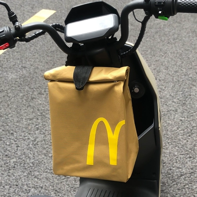 Mcdonald's Bag Electric Vehicle Motorcycle Riding Storage Bag Large Capacity Waterproof Yadi Emma No. 9 Motorcycle (Electric car tail box) - wheat-color-m-mark-17lcan-hold-helmet-waterproof-oxford-cloth-default-item